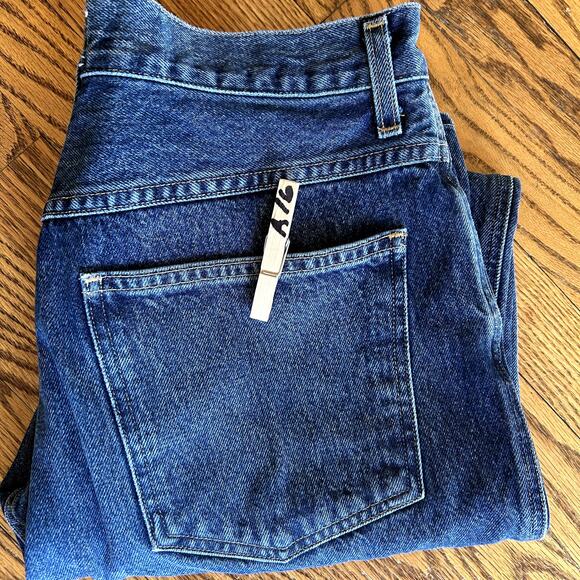 AGolde Blue Pinch Waist High Rise Kick Flare Jeans Size 29 - Picture 14 of 14